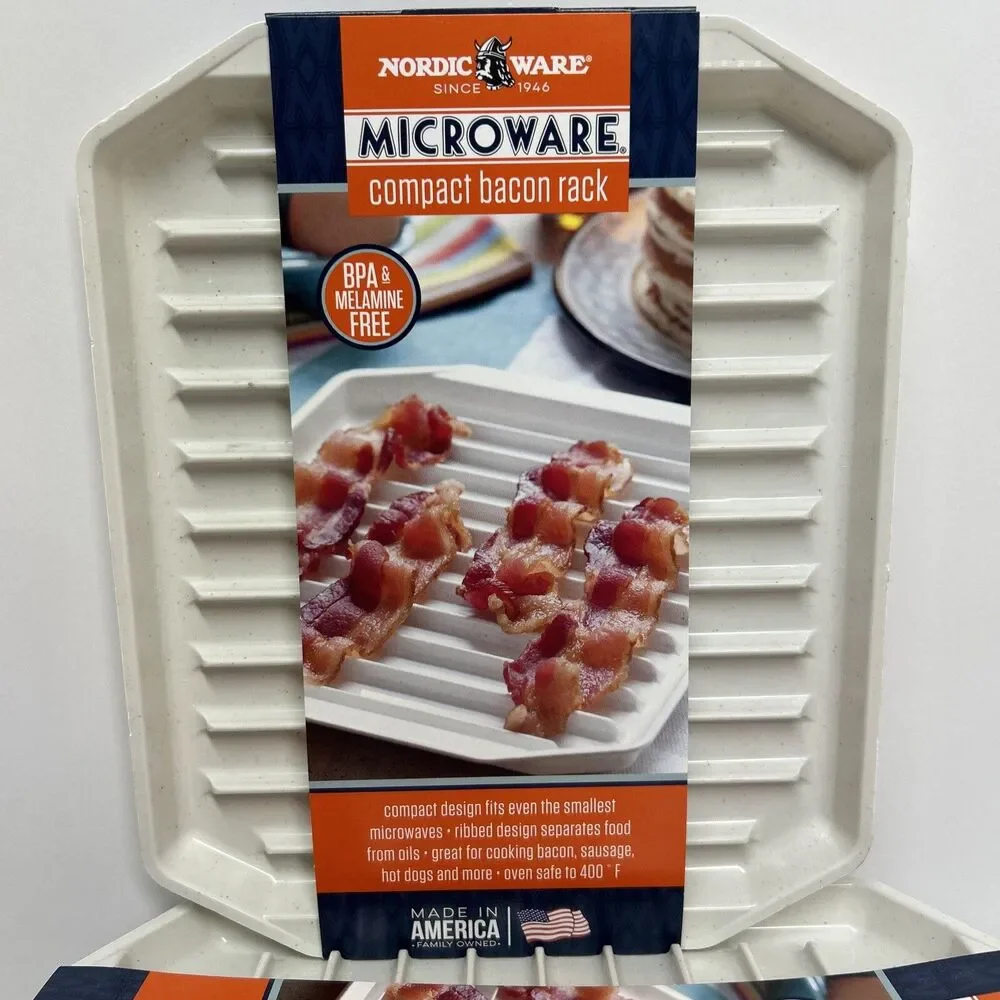 Nordic Ware 8‎ in.   W X 9-3/4 in.   L Bacon Rack White Bundle Of 4